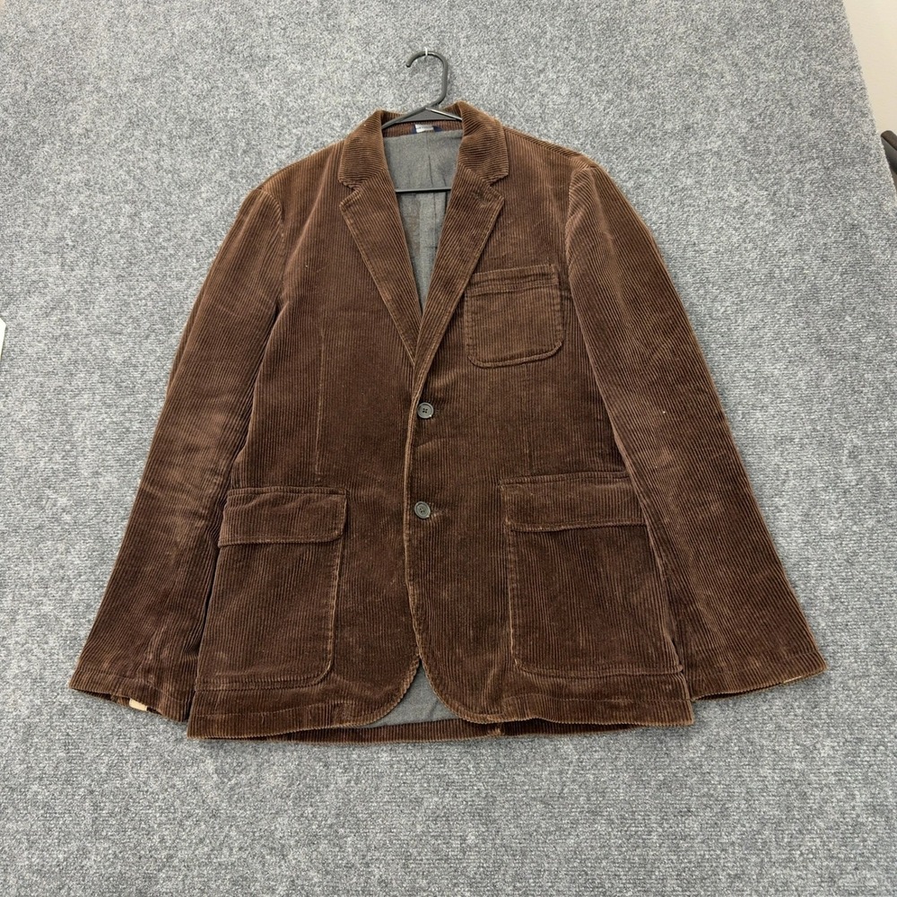 Vintage Gap Blazer Mens S Brown Cotton Corduroy Two Button Sport Coat Preppy